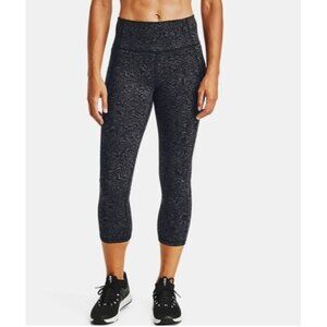 Under Armour Hi-Rise Reflect Leggings Crop HeatGear Medium Womens Pink